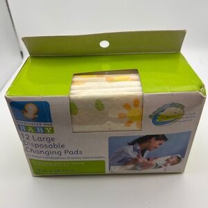 Especially For Baby 12 Large Disposable Changing Pads 18x26.75 Sun Pattern NEW